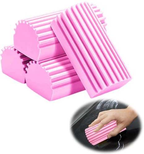 HANIUTTY 4PCs Esponja Atrapapolvo, Plumero Atrapapolvo Plumero Humedo Esponja Magica Limpieza Esponja Limpieza Hogar - PVA, Reutilizables, Duraderas, Súper Absorbentes