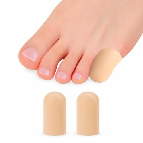 Welnove Gel-Zehenkappe und Zehenschutz – 8er-Pack vollabdeckende Silikon Zehenhüllen