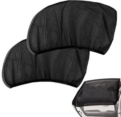 Finestrino per auto, zanzariera per auto - Blocco parasole - Rete parasole per parasole laterale posteriore - Rete traspirante Protezione UV Rete elastica traslucida per la protezione solare del seggi