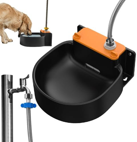 Distributeur Automatique De Gamelle d'eau pour Chien, Bol d'eau Automatique avec Valve À Flotteur Mangeoire À Eau pour Animaux De Compagnie pour Chiens Et Grands Animaux De Compagnie