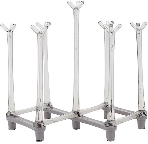 Zerodeko Wine Glass Stand Holder Goblet Rack Creative Storage Grey for Highball Tumblers Fits Wine Glasses for Kitchen Bar Display