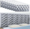 BESTXH Grau,8pcs, Gepolstertes Kopfteil Zum Abziehen Und Aufkleben, 4er-/6er-/8er-Pack 3D-Antikollisions-Wandpolster, Gepolsterte Wandpaneele FüR Den Wandschutz Im Schlafzimmer
