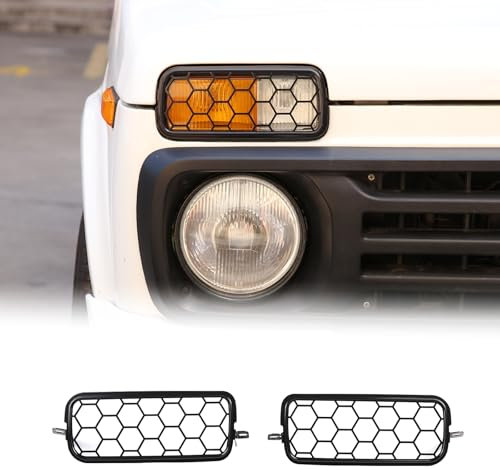PIUGILH Auto Nebelscheinwerfer Abdeckung Geeignet für Lada NIVA Zubehör,Nebelscheinwerfe Dekorativer Rahmen Exterieur Zubehör,Auto Front Nebellampe Dekorative Abdeckung (C)