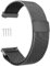 PDSQL Edelstahl Mesh Uhrenarmband, Metall Ersatz Armband Edelstahlarmband mit Magnetverschluss Smartwatch Schnellverschluss Watch Uhren Ersatzband Für Damen Herren (Schwarz, 24mm)