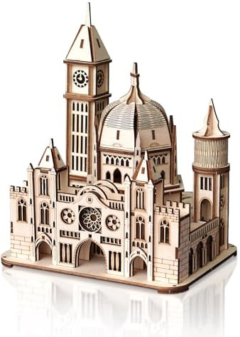 Cuteefun 3D Holz Puzzle Kirche Kit, Architektur Modell Kit, Machen Sie Ihr Eigenes Holzhandwerk Kit für Erwachsene zu Bauen, Holz Mechanische BAU Set