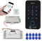 FUSYTULY Sistema de Control de Acceso WiFi Huella Biométrica IP68 Teclado RFID 125KHz 13,56 MHz Lector de Contraseñas con Cerradura Eléctrica, Tuya Smart App Desbloqueado a Distancia