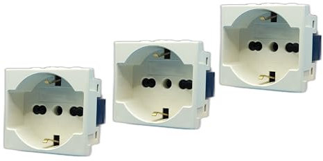 OPIROS Presa Schuko Bipasso 2P+T 16A 250Volt Compatibile Tipo Magic (3)