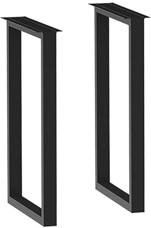 Pieds de Table en Métal Cadre avec Vis de Fixation et Pieds Réglables Montage Facile pour Table Basse Salon Meubles Noir 50x100cm/1m Taille