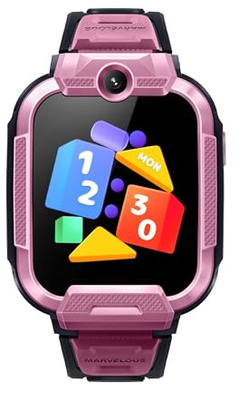 Mibro Z5 Smartwatch für Kinder - Pink eckig - 1,69 IPS TFT Display - GPS - WiFi - für Nano-SIM - IPX8 Wasserresistent - unterstützt 4G Technologie