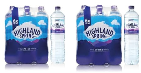 Highlaand Spring Still Spring Water 6 x 1.5L (Pack of 2) | Natural Mineral Water | Pure, Fresh & Sourced from Scotland | Zero Calories & No Additives