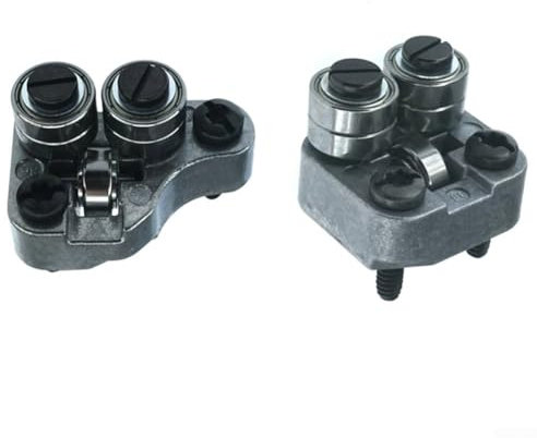 HpLive 42-28-0025 e 42-24-0015 - Set di rulli guida per sega a nastro, per sega a nastro, anteriore e posteriore, per 2729-20 18 V, accessori per sega a nastro, metallo argento