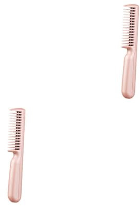 DEARMAMY 2 Ensembles Brosse Chauffante Portable Lisseur et Boucleur USB Rose pour Voyage Chauffage Rapide Coiffage et Brillance Durable