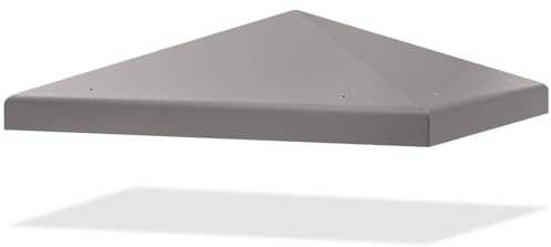 RELAX4LIFE Pavillondach Polyester, 3 x 3 m, Ersatzdach für Pavillon, Pavillonplane Dachabzug UV-Schutz, Dachplane Gute Luftzirkulation, Kaminabzug Farbwahl (Grau)