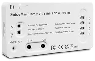 Monochrome Mini DC5V-24V Dimmer ZIGBEE+2.4GRF Remote Control Voice APP Control