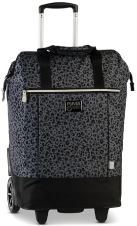 Punta® Einkaufstrolley Big Wheel 40L | großer & Stabiler Einkaufsroller mit XL-Rädern | leise & leichtgängig | Einkaufstrolley modern & vielseitig für Einkauf & Transport – schwarz/Graubraun