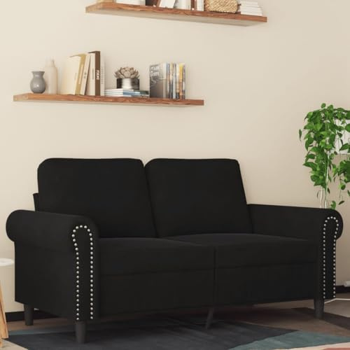 WEMYUFURN 2-Sitzer Sofa Samt Modern mit Metallgestell für Wohnzimmer Bequem Weich Robustes Polstermöbel Sitzgruppe Entspannung