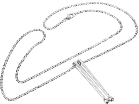 WRITWAA Collier Pendentif Baguettes de Batterie en Acier Inoxydable Collier pour Homme Style Rock Bijoux de Batteur Punk Accessoire Musical Présent Fête et Concert