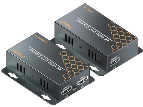 Extensor HDMI 40m 4K@30Hz con Loop Out e IR, Extensión HDMI por Cable Cat6, Plug & Play, Compatible con PC TV Monitor Proyector PS4 PS5 Xbox (4K@30HZ)