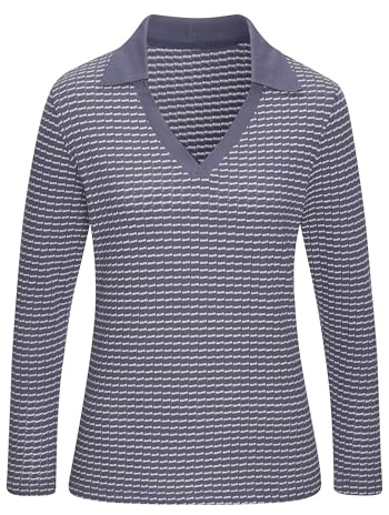 VIVANCE Damen Langarm-Poloshirt