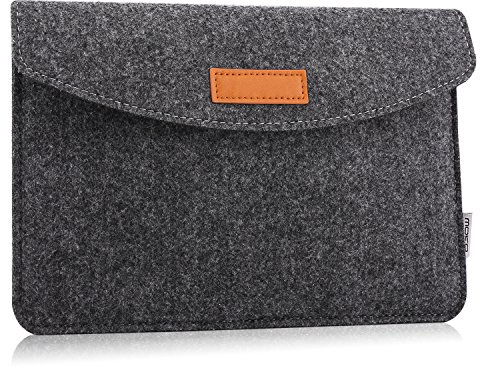MoKo Funda de Fieltro 7-8 Pulgadas, Sleeve Bag Maletín de Carpeta Cover Case para con Card Slot y Bolsillos Compatible con iPad Mini (6ª Gen) 8,3 2021, Gris Oscuro
