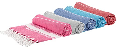 Nicola Spring Türkische Baumwollbadetücher - 170 X 90cm - 5 Farben - Pack Von 5