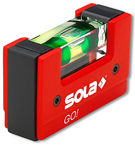 Sola GO! - Mini-Wasserwaage aus glasfaserverstärktem Kunststoff - Sola Wasserwaage klein für Elektriker - kleine Pocket-Wasserwaage