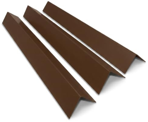Home Smart 3 x Brown 1 Metre UPVC Plastic Rigid Angle 50 x 50mm Corner Cover Trim 90 Degree