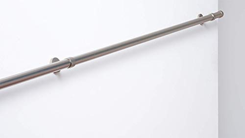 Handlauf Durchmesser 28 mm, Länge: 200 cm, gebürsteter Edelstahl – Belastung bis 130kg – komplett