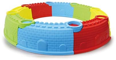 JAMARA 460343 Sandkasten Burg steckbar 13tlg. -Spielvergnügen mit Sand, leichte Montage und Demontage durch Stecksystem, Mehrfarbig, robuster Kunststoff, 13-teilig, bunt