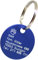 Hundemarke mit Gravur - ID Tag - Adressanhänger - Adressschild - Individuelle - Personalisiert - Diamantgravur (Blau-Matt)