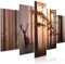 decomonkey Bilder Tiere 225x112.5 cm 5 Teilig Wandbild Groß Leinwandbild XXL Deko Wohnzimmer Schlafzimmer Büro Wanddeko Leinwand Pictures For Wall Poster Wall Painting Wandbilder Set Natur Abstrakte
