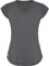 GO HEAVY Damen Fitness Funktions Sport T-Shirt Laufshirt Kurzarm Schnelltrocknend Yoga Sportoberteil | Grau L