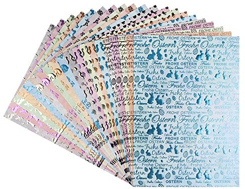 Ideen mit Herz Deko-Karton | Unique | Ostern | DIN A4 | 250 g/m² | 4 Designs in 5 Farben | 20 Bogen
