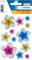 HERMA 15516 Aufkleber Blumen Glitzer klein groß, 12 Stück, Pflanzen Sticker mit 3D Blüten Motiv, Kinder Etiketten für Fotoalbum Tagebuch Poesiealbum Scrapbooking Geburtstag Dekoration Briefe Basteln
