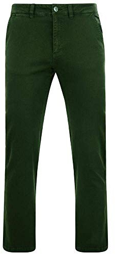 Kam Regular Fit Stretch Modern Chino Trousers in Khaki in 66W x L30