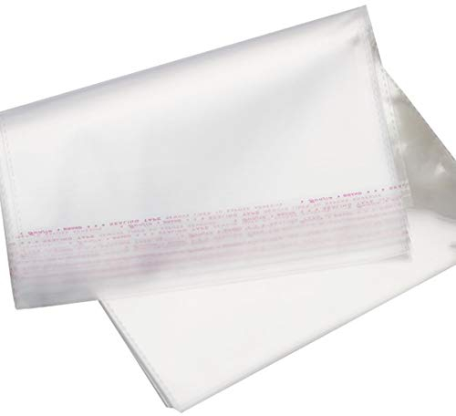100 STK Selbstklebend OPP Tütchen Plastiktüten klein Flachbeutel transparent Beutel Plätzchen Gebäck Tüten Süßigkeiten Geschenk Verpackung für Kleidung und Textilien 32 * 50CM(45+5)