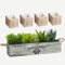 Oairse Forma de ladrillo Antiguo, Caja de Madera única como Forma de ladrillo 4 Compartimentos, Cada Pieza es única, 42 cm de Largo, con 4 Cajas de Madera cuadradas adicionales e Inserto de plástico
