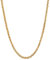 Kuzzoi Massive Königskette, Herren Halskette 925 Silber vergoldet, Goldene Silberkette (4 mm) für den Mann, Länge 60cm, mit Schmuckbox - 0102650322_60