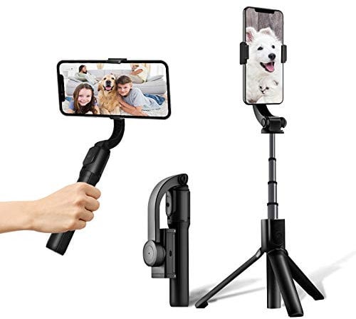 Portable Gimbal with Wireless Remote, Mobile Phone Stabilizer for Vlog Youtuber, Compatible with iPhone and Android Smartphones