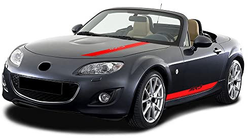 ACSUZ Auto Aufkleber, für Mazda MX-5 NA NB NC ND Car Auto Seitentür Aufkleber Protector Personalised Klebt Deko AufStyling Accessories,Red
