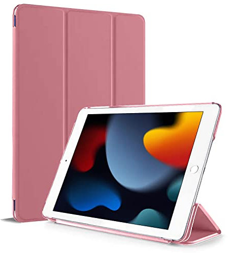 For Apple iPad 10.2 inch 9th/ 8th/ 7th Generation, Smart Magnetic Stand Case, Leather Cover with Magnetic Closure, Anti-Scratch and Lightweight Case (2021/2020/2019) (Rose Gold)