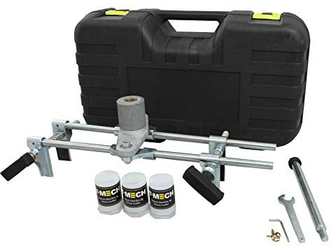 T-Mech Mortice Jig - Set di montaggio per serratura, scalpello per legno, 6 frese in metallo duro, 19 mm, 22 mm, 25 mm