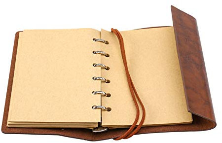 TEHAUX Vintage Leere Zeitschrift Nachfüllbares Notizbuch Aus Leder Tagebuch Für Männer Ledergebundenes Tagebuch Reisemagazin Ledertagebücher Zum Schreiben Geschenk Südkorea A5 Unternehmen