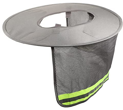 Mobestech Protection solaire pour casque de sécurité avec visière large et design réfléchissant Protection UV pour activités de plein air Idéal pour la construction et le jardinage