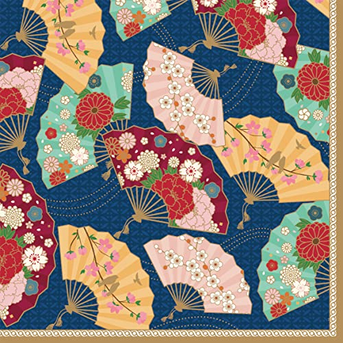 20 Servietten Asiatische Fächer | Japan | China | Spanien | Mode | Asien | Tischdeko | Decoupage | Serviettentechnik 33x33cm
