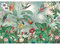 Novart Fototapete Blumen Grün Blümenwiese Vögel 352 x 250 cm - Vlies Wand Tapete Wohnzimmer Schlafzimmer Dekoration - Made in Germany - N9127011a