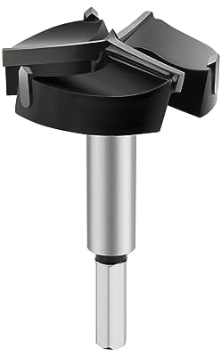 Broca Forstner de 45 mm, 3 cortadores Forstner, broca para madera, fresadora superior, cabezal de fresa para madera, madera dura