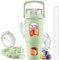 HYDRAGLAZIC 960ml Glasflasche mit Strohhalm