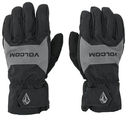 Volcom Herren Nyle Insulated Pipe and Park Winter Snowboard Ski-Handschuhe, Schwarz S5, Large