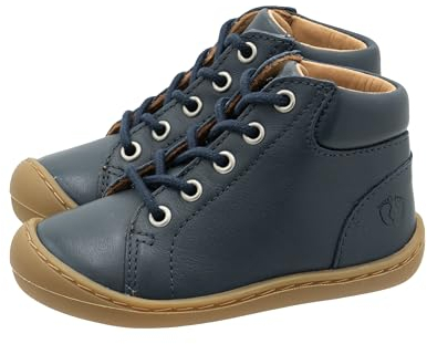 Telyoh Barfußschuhe Lauflernschuhe Barefoot Y01113 Leder Blau, Schuhgröße:EUR 23